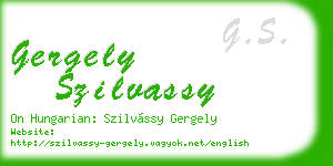 gergely szilvassy business card